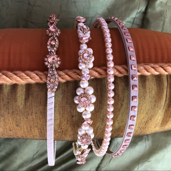 Bundle of 4 Pearl and Jewel Embellished Headbands - Picture 5 of 10